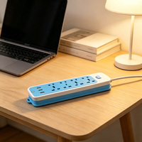 Neue Mehrfachsteckdosenleiste mit 8 AC-Steckdosen 3 USB-Anschlüssen Elektrische Steckdose mit EU/US/UK-Steckeradapter