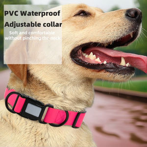 2025 사용자 정의 슈퍼 소프트 PVC 개 고양이 목걸이 방수 LED 조명 환경 친화적 인 솔리드 패턴 개인화 된 애완 동물 - Product Image 4