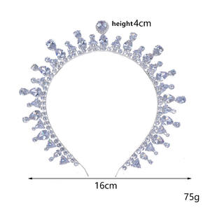 Tiaras <span class=keywords><strong>de</strong></span> Lujo al por Mayor ROMANTIC, <span class=keywords><strong>Coronas</strong></span> <span class=keywords><strong>de</strong></span> Princesa con Circonitas Cúbicas, Plateadas, Accesorios para el Cabello para Graduación - Product Image 5