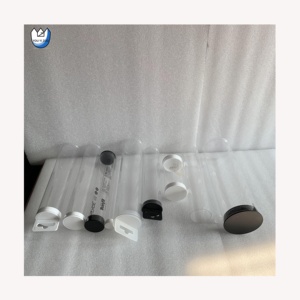 YOUYIZUO Food Grade Candy Petg Clear Packaging Tube Pvc Clear Plastic Cylinder Packaging Tube With Hook Flat Lid