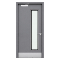 Porte coupe-feu en acier galvanisé UL 10C, résistance au feu de 30 à 180 minutes, pour hôpitaux, avec ferme-porte automatique