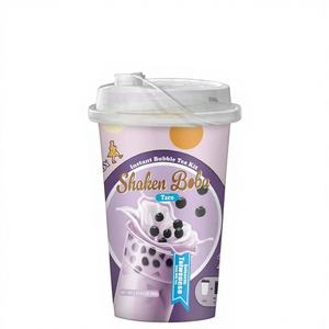 Té de Burbujas Orgánico Shaken Taro Fácil de Preparar con Perlas de Tapioca, Juego de 3 Tazas - Product Image 1