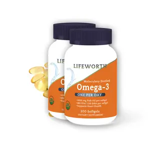 Lifeworth Omega 3 Visolie Capsules Softgels Supplement Gew Hoge Dha/Epa Visolie