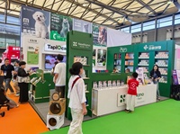 Stand d'exposition modulaire portable en carton 10x20 pieds, prêt à l'emploi, impression couleur CMYK, pour salon professionnel interne