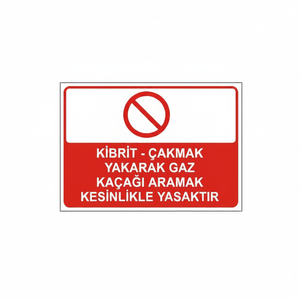 Señal de Tráfico Reflectante que Prohibe el Uso de Cerillas o Encendedores para Buscar Fugas de Gas - Product Image 2