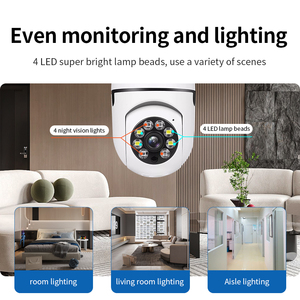 <span class=keywords><strong>Telecamera</strong></span> di Sicurezza <span class=keywords><strong>IP</strong></span> Wireless E27 con Visione Notturna, Rete Digitale 360°, CCTV Nascosta, Wi-Fi 2.4G, Mini Sensore CMOS, Archiviazione Dati Cloud - Product Image 3