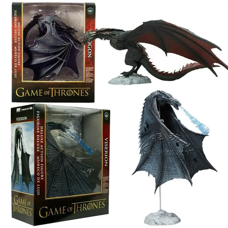 Hot Sale Movie Game of Thron-es Action Figure Night's King Daenerys Targaryen Black Dragon Ice Dragon Model Toys PVC Figure