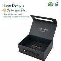 OEM Maßgefertigte Verpackungsbox für Kleidung Schwarze Box-Verpackung T-Shirt-Box-Verpackung Goldfolie Matt-Finish