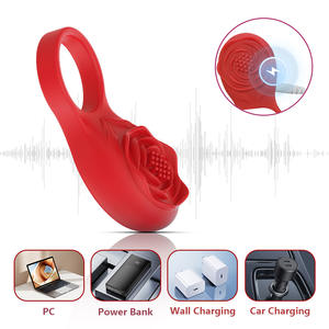 Vibromasseur de stimulation de la prostate de conception rose d'anneau de jouet sexuel adulte avec l'éjaculation de retard comporte la vibration de stimulation clitoridienne - Product Image 5