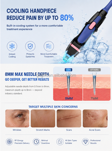 Appareil de lifting cutané 2-en-1 RF Microneedling avec système de refroidissement, équipement de beauté professionnel anti-âge avec 7 embouts - Product Image 3