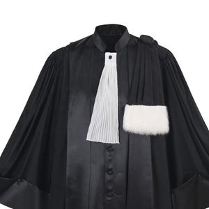Robe et toge judiciaire traditionnelle noire de qualité supérieure pour avocats et magistrats - Product Image 6