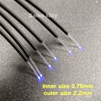 Câble à fibre optique PMMA à éclairage par l'extrémité, noyau de 0,75 mm, gaine extérieure noire de 2,2 mm, pour éclairage de piscine