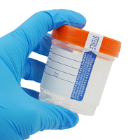 Contenedor de muestra de orina PE estéril de 120ml con tapa a prueba de manipulaciones Contenedor de muestra de orina de material PP y PES de 60ml