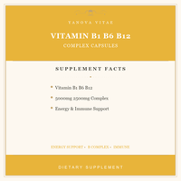 Capsules de Vitamine B Complexe OEM (B1, B6, B12) pour Cheveux, Peau et Énergie – Complément Multivitaminé