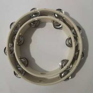 Grande Quantité Bon Prix Instrument à Percussion à Son Clair Cadeau Musical Bois <span class=keywords><strong>Tambourin</strong></span> Double Cloches 8 Pouces - Product Image 5