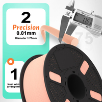 Filament PLA Noir Mat 1,75 mm 1 kg Surface Non Brillante Anti-Emmêlement Emballé Sous Vide Température d'Impression 200°C Fabriqué en Chine pour Imprimantes