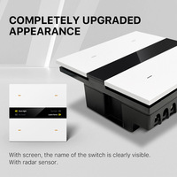 Interrupteur de contrôle de scène Wi-Fi intelligent à 4 voies avec panneau tactile en aluminium pour éclairage (10A)