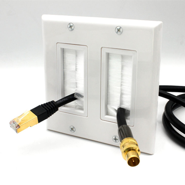 1/2/3 Gang Brush Wall Plate Decorator Outlet Cover