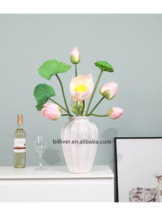 Di alta qualità grande e piccola seta artificiale loto fiore bocciolo Seedpod foglia per la casa all'aperto decorazione interna per la festa della mamma - Product Image 1