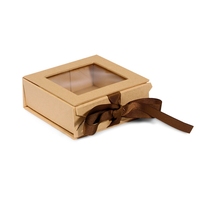 Boîte cadeau pliable personnalisée avec fermeture magnétique rigide, doublure en éponge gaufrée, recyclable, avec ruban et couvercle transparent