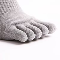 Chaussettes de sport pour hommes, 5 doigts, à bout fendu, invisibles, en coton respirant, écologiques, pour l'automne