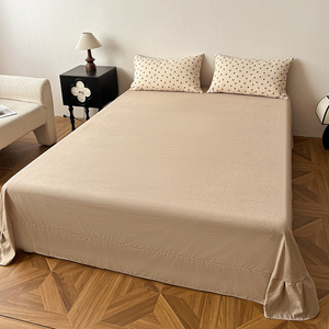Juego de Cama de Cuatro Piezas de Algodón Lavado Jacquard de Alta Calidad con Diseño Floral Pequeño, Estilo Moderno, Sábanas y Funda de Edredón Sencillas - Product Image 3