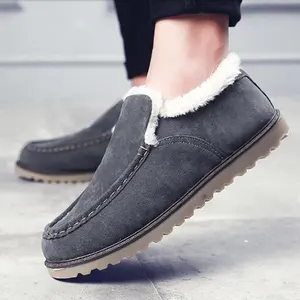 High Quality Rubber Sole Genuine Leather Sheepskin Moccasins Casual Men Loafer Shoes