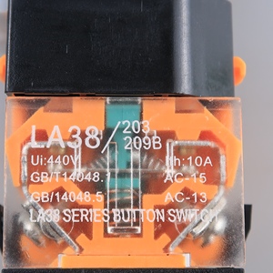 LA38-11ZS Botón Pulsador de Parada de Emergencia de 22mm Tipo Hongo Autoblocante Rojo 1NO1NC - Product Image 4