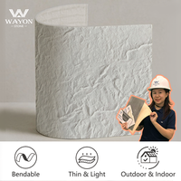 Panneau mural souple ultra-fin MC501 à texture étoile et lune, ignifuge A2, étanche, flexible, pour revêtement mural intérieur et extérieur