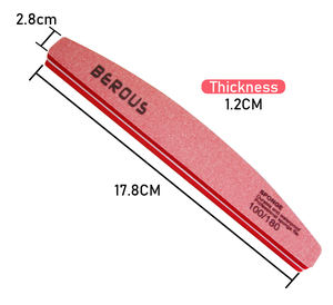 Demi-lune <span class=keywords><strong>jaune</strong></span> Mini éponge tampon à ongles lavable EVA petit ensemble de limes à ongles rose pour ongles - Product Image 2