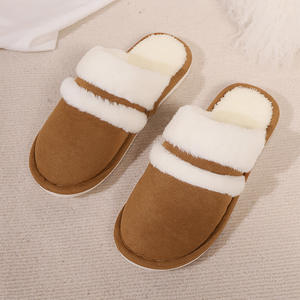 Chaussons d'intérieur en coton épais pour femmes, nouveaux, en peluche, confortables et antidérapants pour l'hiver, l'été et l'automne - Product Image 5