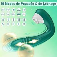 Jouets sexuels en silicone avec modes de léchage, vibrateur en silicone pour point G, stimulation clitoridienne, jouets sexuels pour femmes