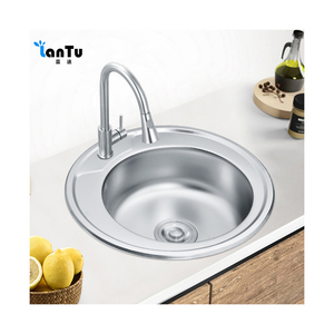 <span class=keywords><strong>Vente</strong></span> directe d'usine d'éviers <span class=keywords><strong>de</strong></span> cuisine ronds en acier inoxydable <span class=keywords><strong>de</strong></span> haute qualité et à bas prix, adaptés aux cuisines d'appartements - Product Image 2