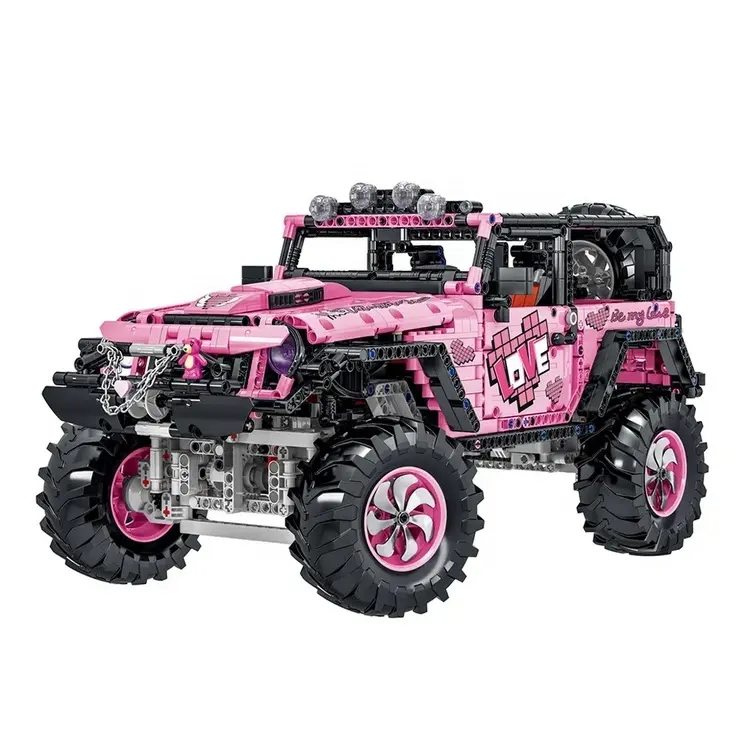 Hot MORK 022010-1 1/8 rosa Super fuoristrada modello di veicolo Building Blocks Super fai da te 2452 pezzi Moc Bricks Technic Blocks Model Trucks