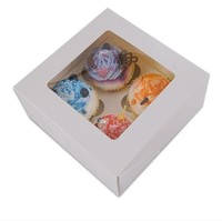 Grossiste bonne qualité transparent pet fenêtre mariage mini boîte à cupcakes conteneur avec diviseur