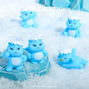 Lanshuo Mini Figurine Dragon Enneigé en Résine Plastique, Kit de Bijoux DIY, Décoration de Bureau Thème Dessin Animé - Product Image 3