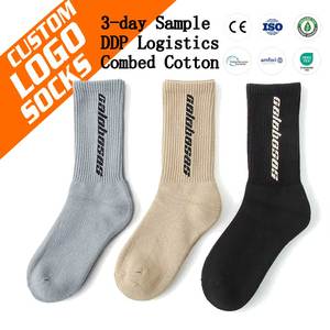 HEHE Wholesale Fleece <strong>Custom</strong> Logo <strong>Socks</strong> Men Knitted Basketball Crew Athletic Cycling Terry Street Hip-hop <strong>Socks</strong> Sports With Logo - Product Image 1