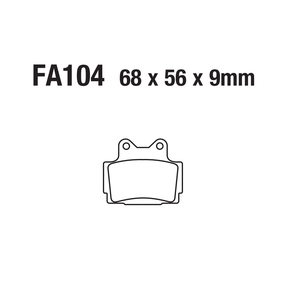 Pastillas de freno de disco para motocicleta FA104 <span class=keywords><strong>YAMAHA</strong></span> FZV <span class=keywords><strong>FZR</strong></span> TZR SRZ XJ 125 250 <span class=keywords><strong>400</strong></span> 500 600 - Product Image 4