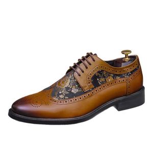 ASTON M.JAZZ – Nouveauté de luxe pour hommes et femmes, chaussures de bureau en cuir haut de gamme à lacets et bout carré, style tatoué, par le créateur de la marque - Product Image 6