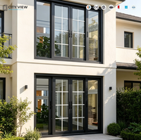 Ventanas Corredizas de Aluminio con Doble Acristalamiento, Diseño Moderno Personalizado para Hoteles y Villas, Apertura Horizontal con Malla Protectora