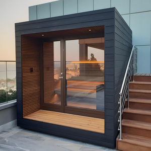 Mini Stanza Sauna Moderna a Vapore Secco Portatile in Legno Massello di Hemlock Vasche Spa Potenza 6kW Stanza per Sudorazione e Massaggi da Giardino con Telecamera Nascosta - Product Image 5