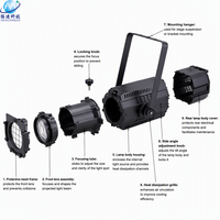 Projecteur led RGBAL 5 en 1, projecteur à haute Source, profil COB, pour Studio de cinéma, TV, 300/400/500W