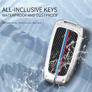 Porte-clés en fibre de carbone pour BMW Série 3 Série 5 Couverture de clé de voiture élégante et à la mode en alliage de zinc - Product Image 6