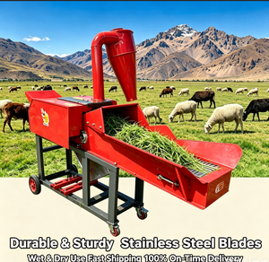 Broyeur à fourrage portable, hacheuse de fourrage, moteur à essence pour luzerne, avoine, alpaga, lamas, aliments pour bétail, 200-400 kg/h - Product Image 4