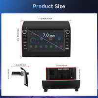 Podofo pour Fiat Ducato 2008-2015 Autoradio 7'' Android Radio de voiture Autoradio sans fil CarPlay/Android Auto/GPS/WiFi OEM/ODM