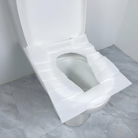 Housses de siège de toilette jetables pliables 1/24, protection en papier monobloc pour toilettes publiques