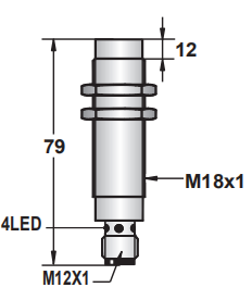 Sensor de proximidad inductivo KJT M18 Sn 5/8/12mm npn pnp no nc - Product Image 4