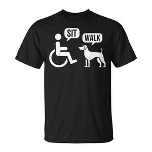 T-shirt pour utilisateurs de fauteuils roulants, pour personnes qui aiment les chiens et les animaux de compagnie - Product Image 1
