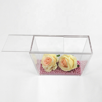 Boîte de rangement empilable en acrylique transparente personnalisée de haute qualité, boîtes en acrylique avec couvercle coulissant