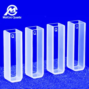 Four Sides Quartz Cell Lab Optical Quartz Cuvette For Spectrometers